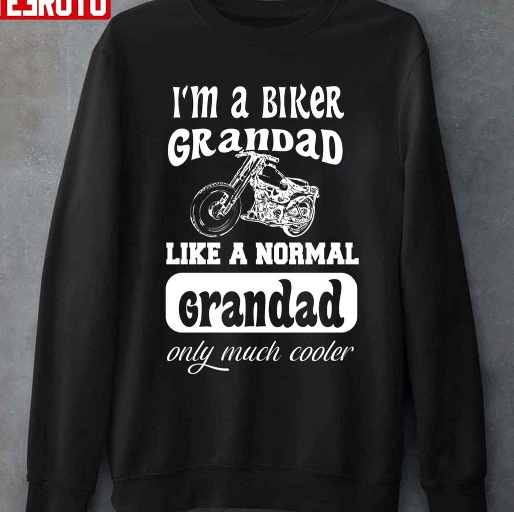 Biker Grandad Funny Motorbike Unisex Hoodie