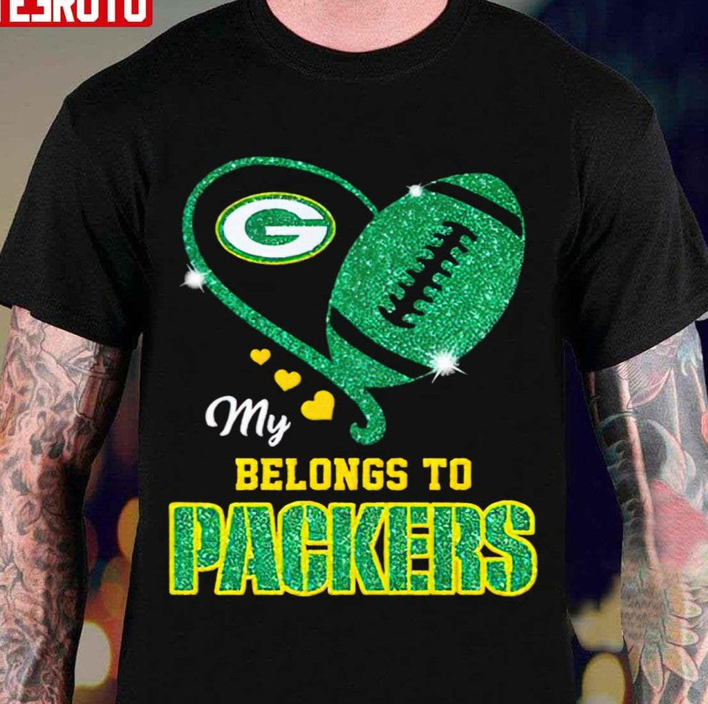 My Belongs To Green Bay Packers Heart Unisex T-Shirt