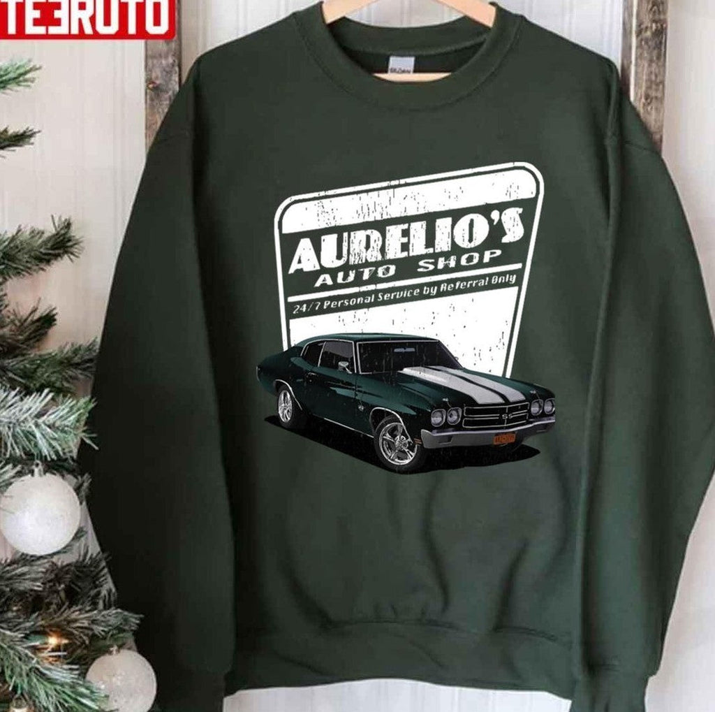 Aurelio's Auto Shop John Wick Keanu Reeves Unisex T-shirt