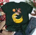 Santa The Banana Surfer Funny Funky Design Unisex T-shirt