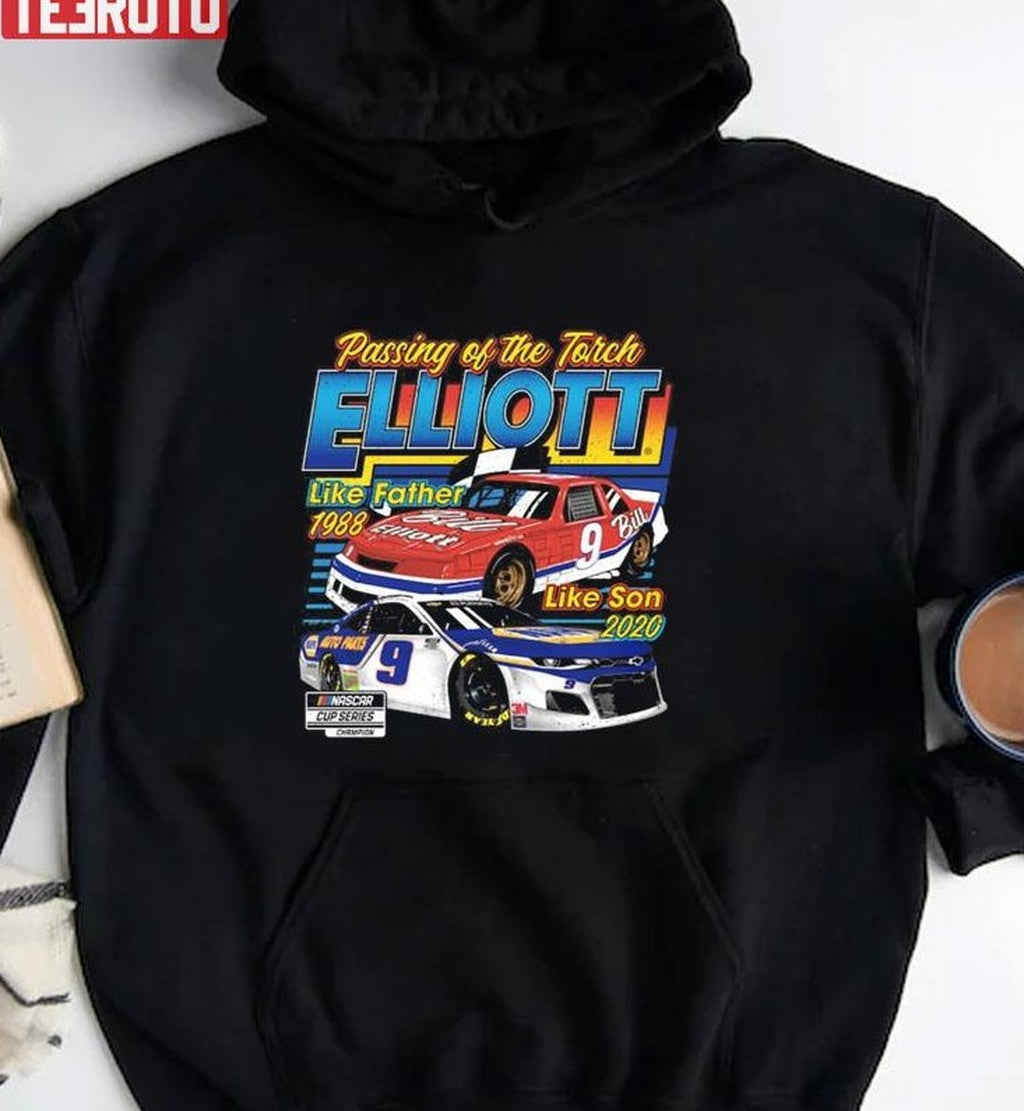 Passing Of The Torch Vintage Bill Elliott 9 Nascar Unisex Sweatshirt
