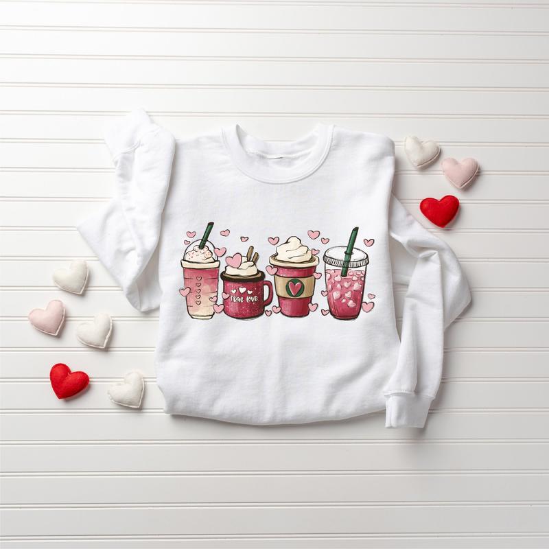 Coffee Sweatshirt for Women, Coffee Sweater, Loose Fit - Fabric