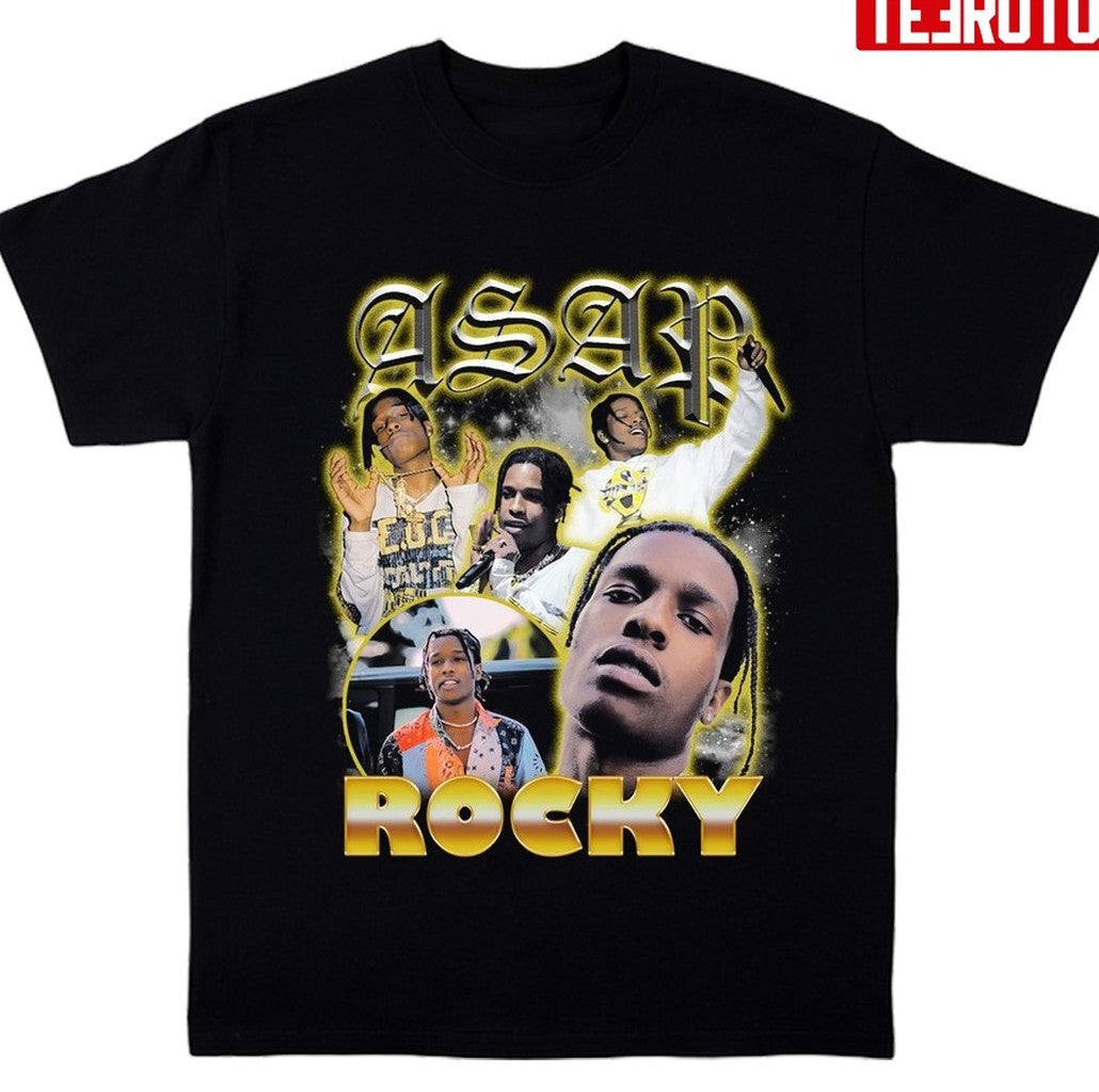 Asap Rocky Oldschool Rap Bootleg Design Unisex T-Shirt