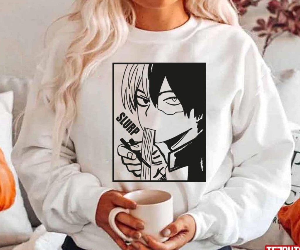 Shoto Sluuuuurp Eating Noodle Shoto Todoroki Unisex Hoodie