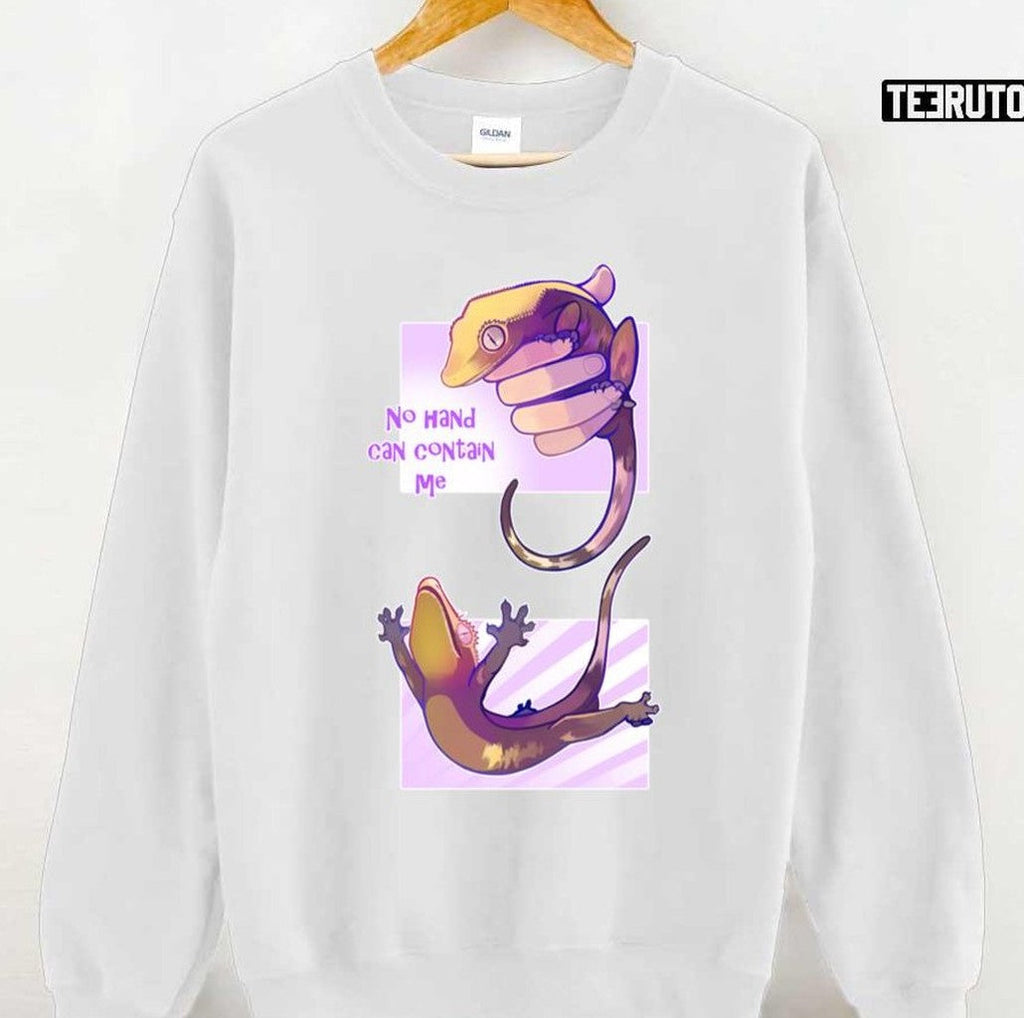 No Hand Can Contain Me Crested Gecko Unisex T-Shirt
