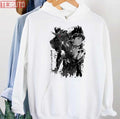 Shinji Ikari Balck And White Design Neon Genesis Evangelion Unisex Hoodie