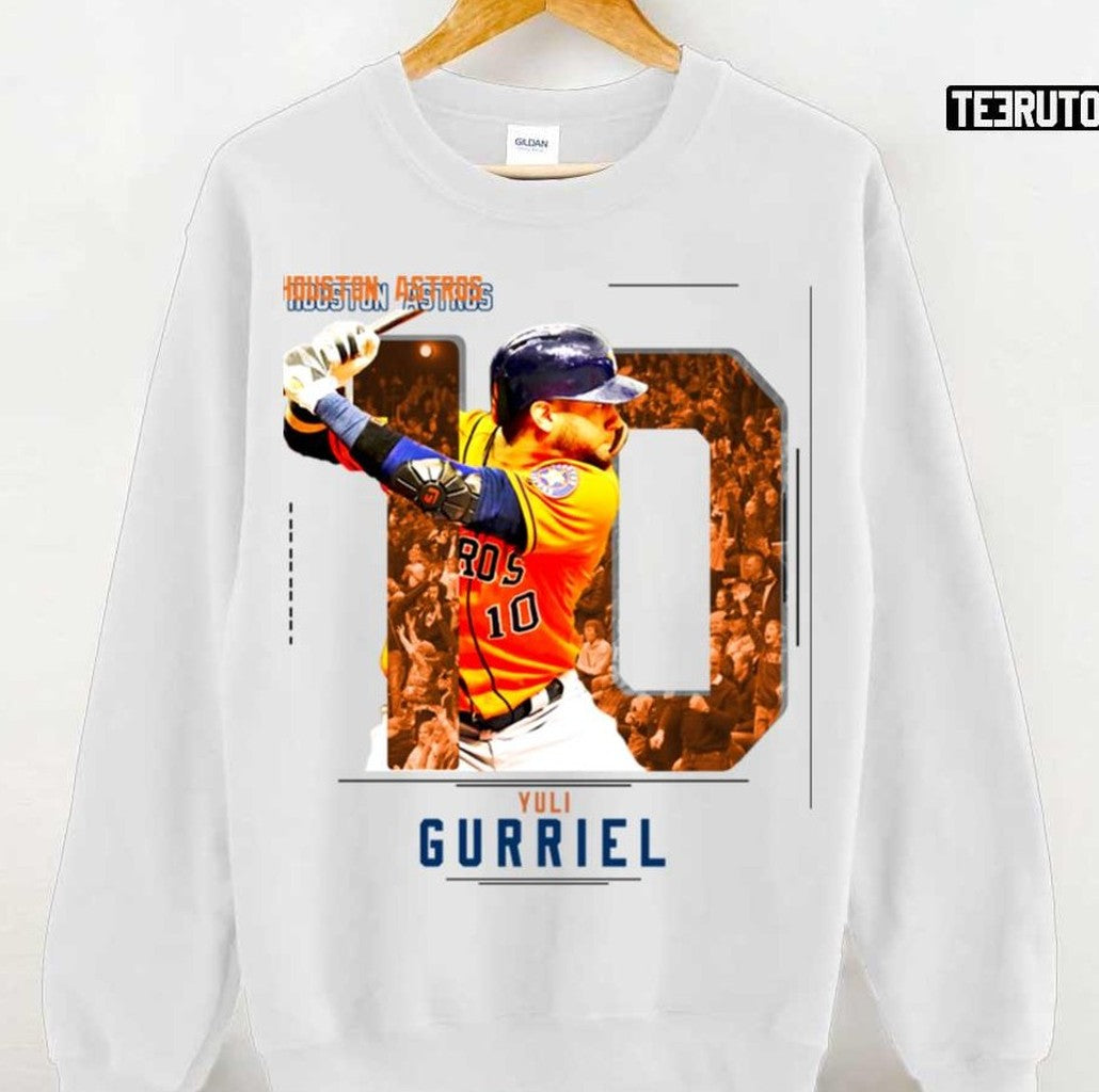 Number 10 Houston Astros Yuli Gurriel Baseball Unisex Hoodie