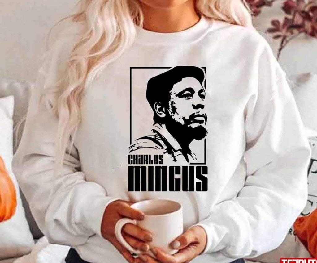 Black And White Art Jazz Music Charles Mingus Unisex Hoodie