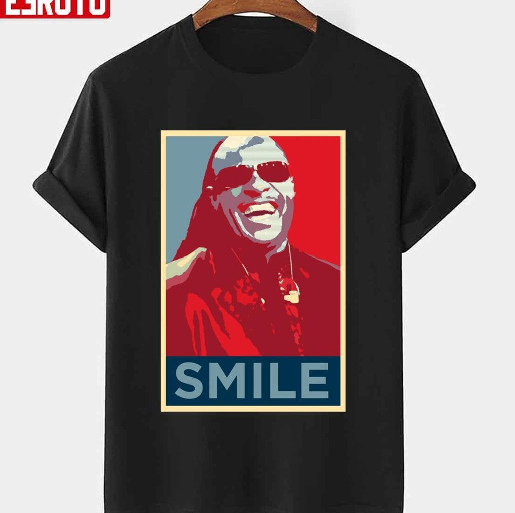 Smile Stevie Wonder Hope Art Unisex T-Shirt