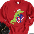 Santa Crocodile With Box Unisex Sweatshirt