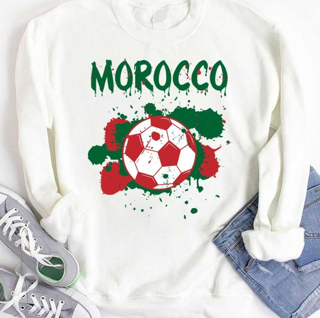 Soccer Proud Fan Graphic Morocco Unisex Hoodie