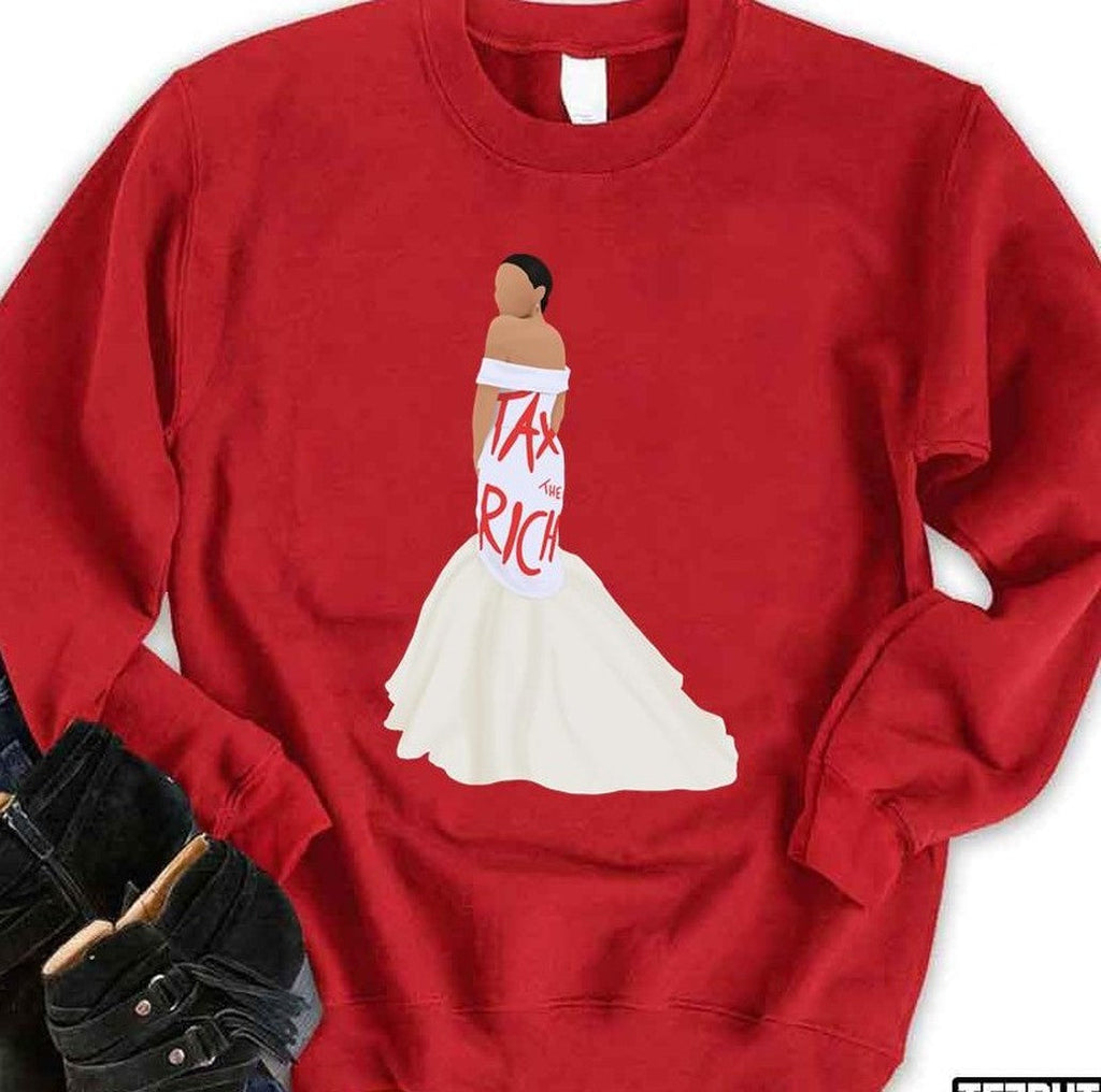 AOC Met Gala Tax The Rich Unisex Sweatshirt