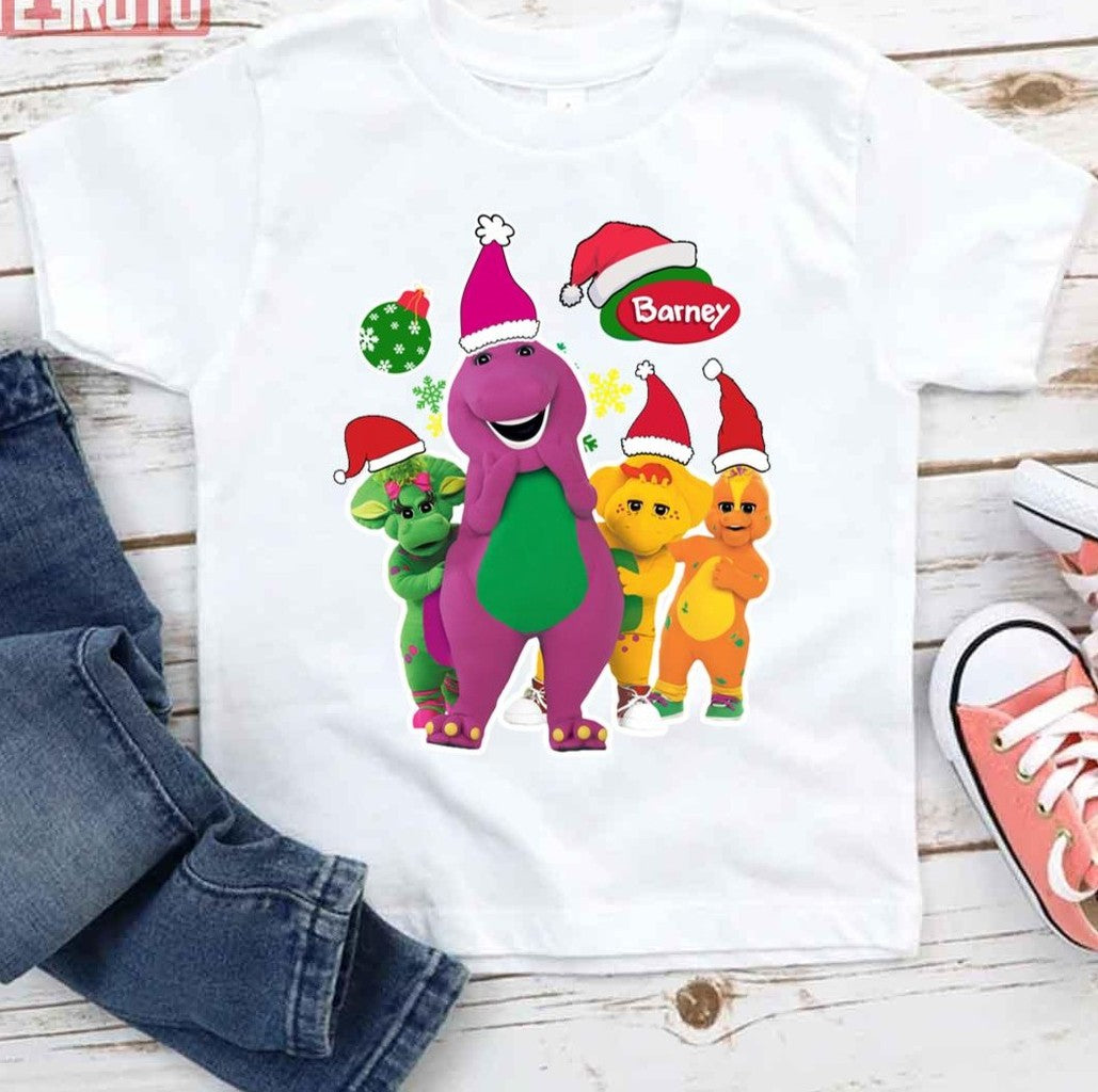 Barney The Dinosaur And Friends Christmas Unisex T-Shirt