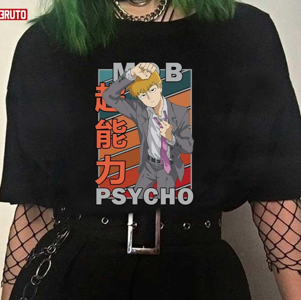 Reigen Arataka Mob Psycho 100 Mobu Saiko Hyaku Vintage Color Palette Design Unisex T-shirt