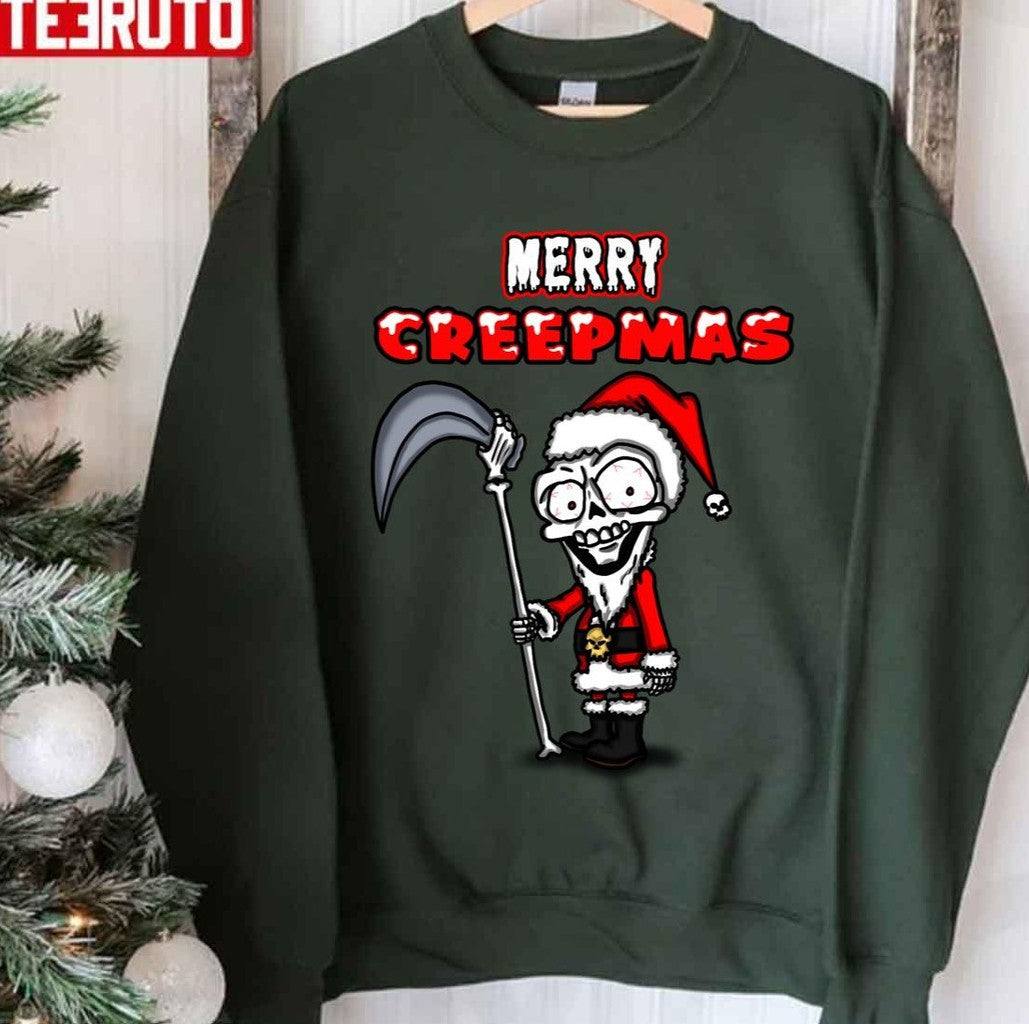 Santa Grim Reaper Merry Creepmas Unisex Sweatshirt