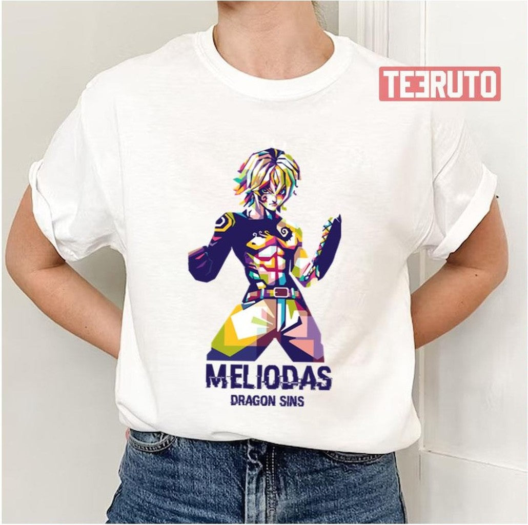 Anime Nanatsu No Taizai Meliodas Colorful Geometric Art Unisex T-Shirt