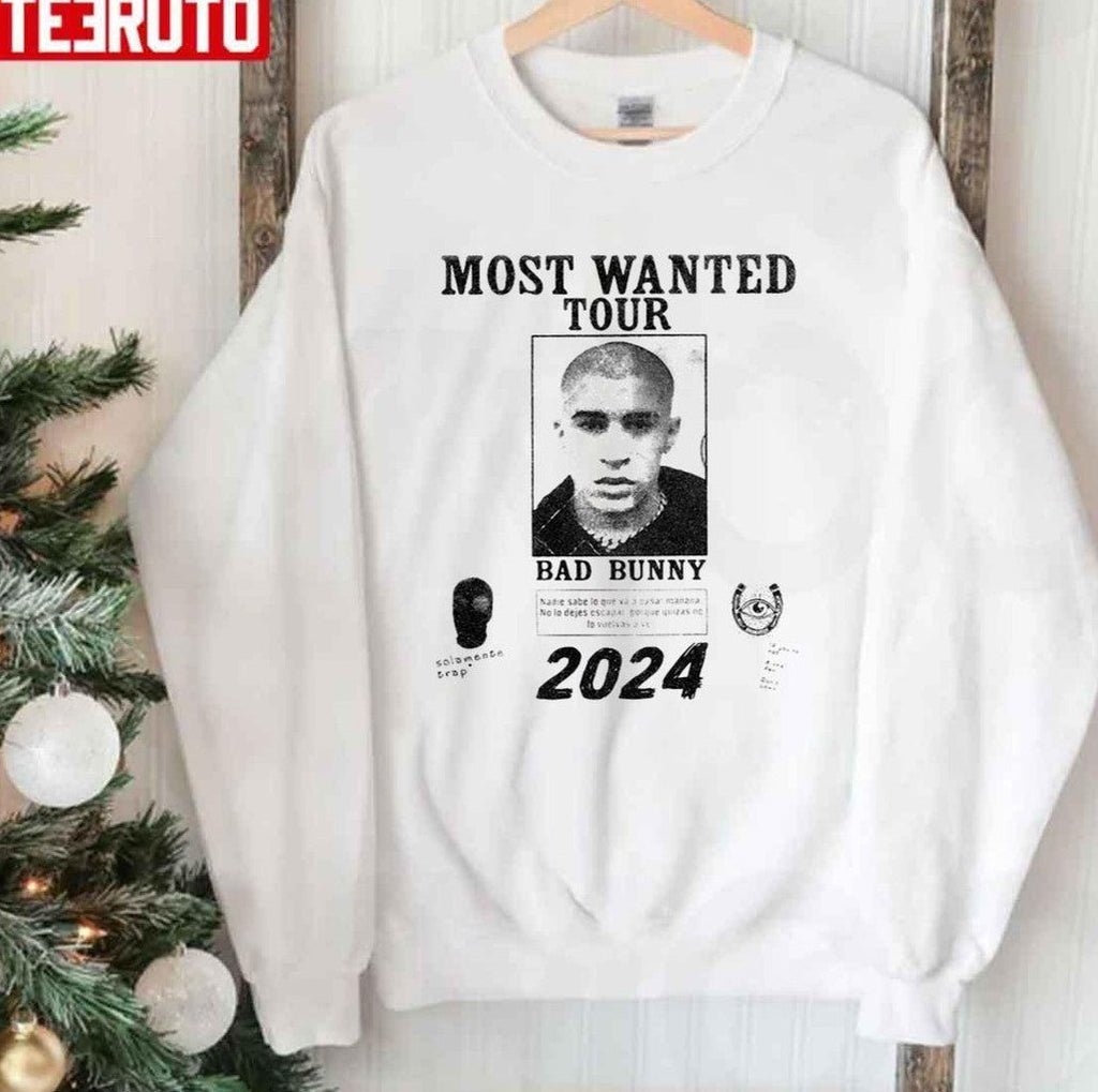 Bad Bunny Most Wanted Tour 2024 Unisex Sweatshirt