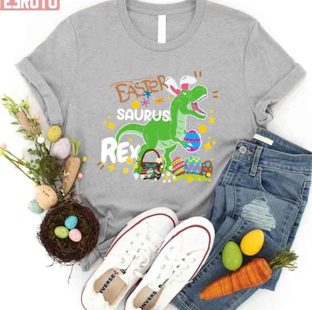 Scary Easter Saurus Rex Happy Easter Cute Easter Bunny Unisex T-shirt