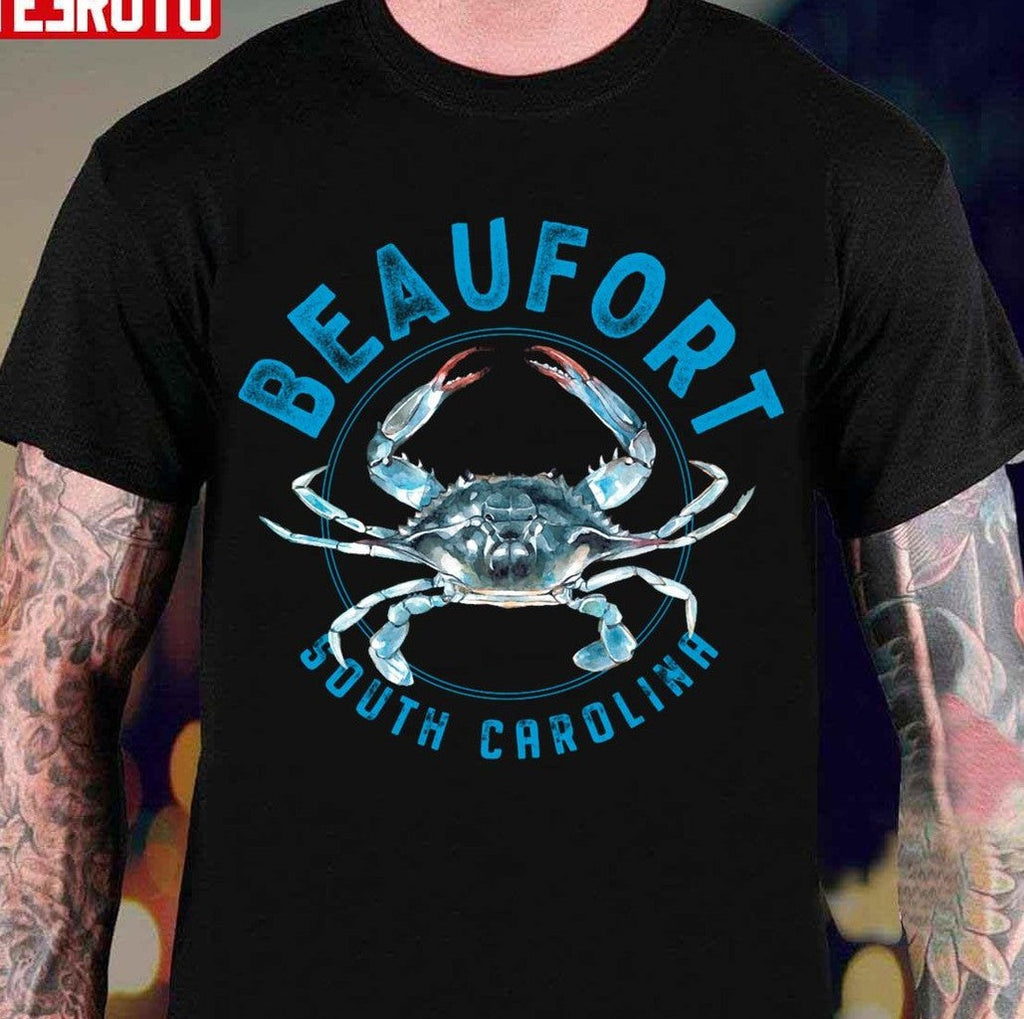 Beaufort South Carolina Blue Crab Design Unisex T-Shirt