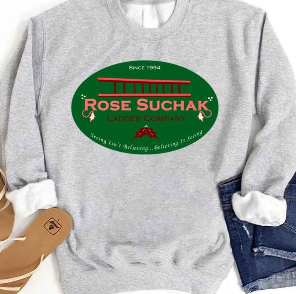 Arose Such A Clatter Rose Suchek Ladder In Green Unisex Sweatshirt