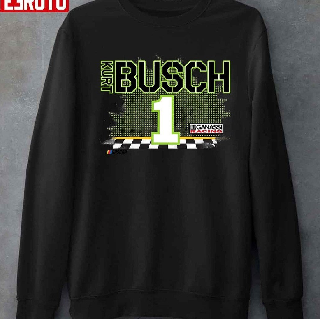 Nascar Kurt Busch Racing Flags Unisex T-Shirt