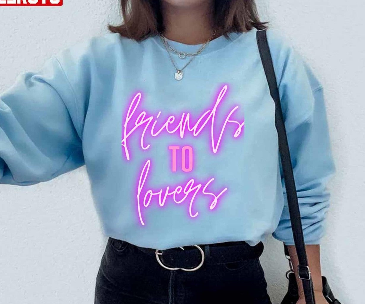 Pink Romance Novels Friends To Lovers Colleen Hoover Unisex Sweatshirt