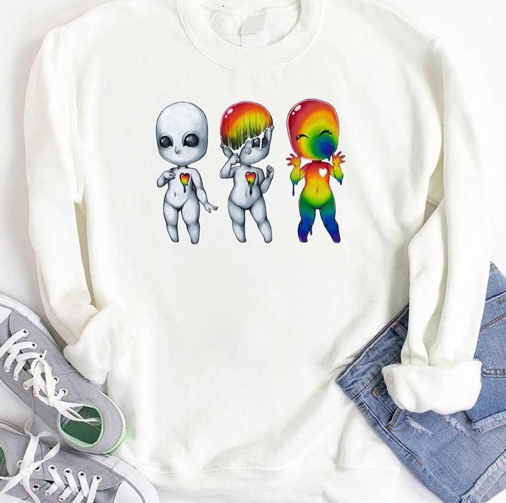 Out Of Your Shell Alien Raibow Tie Dye Unisex T-Shirt