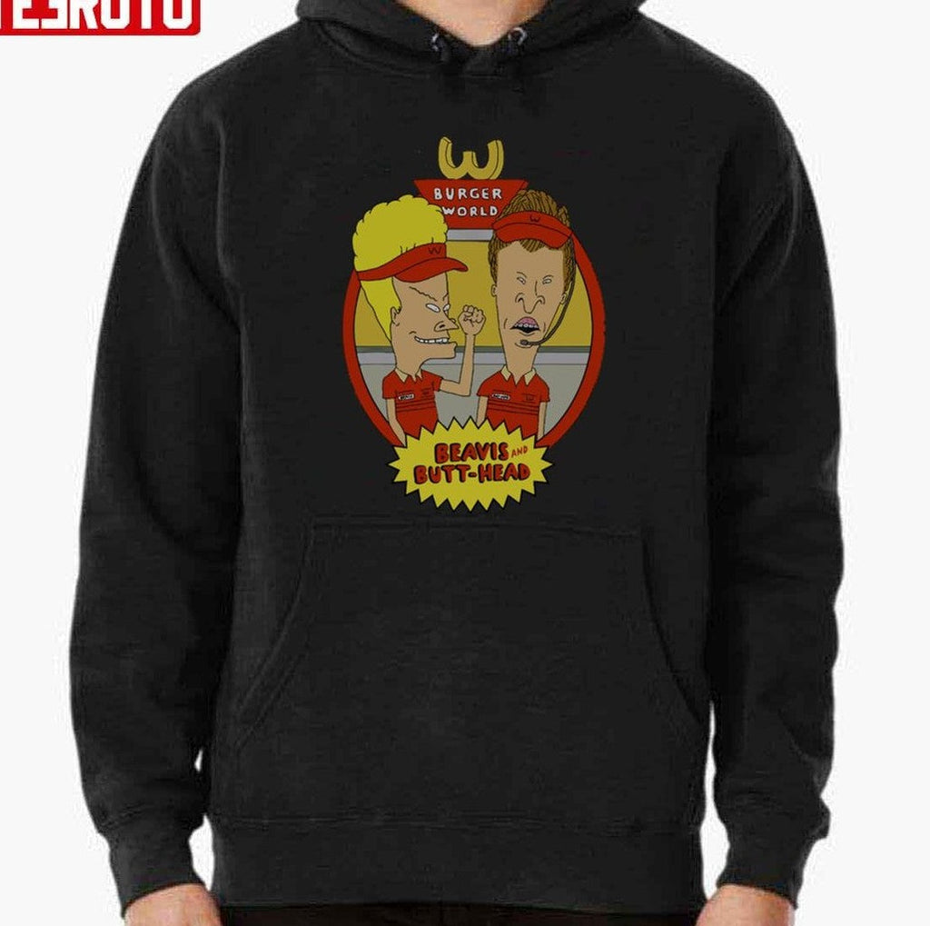 Sarcastic Cartoon Beavis and Butthead World Circle Frame Unisex T-Shirt