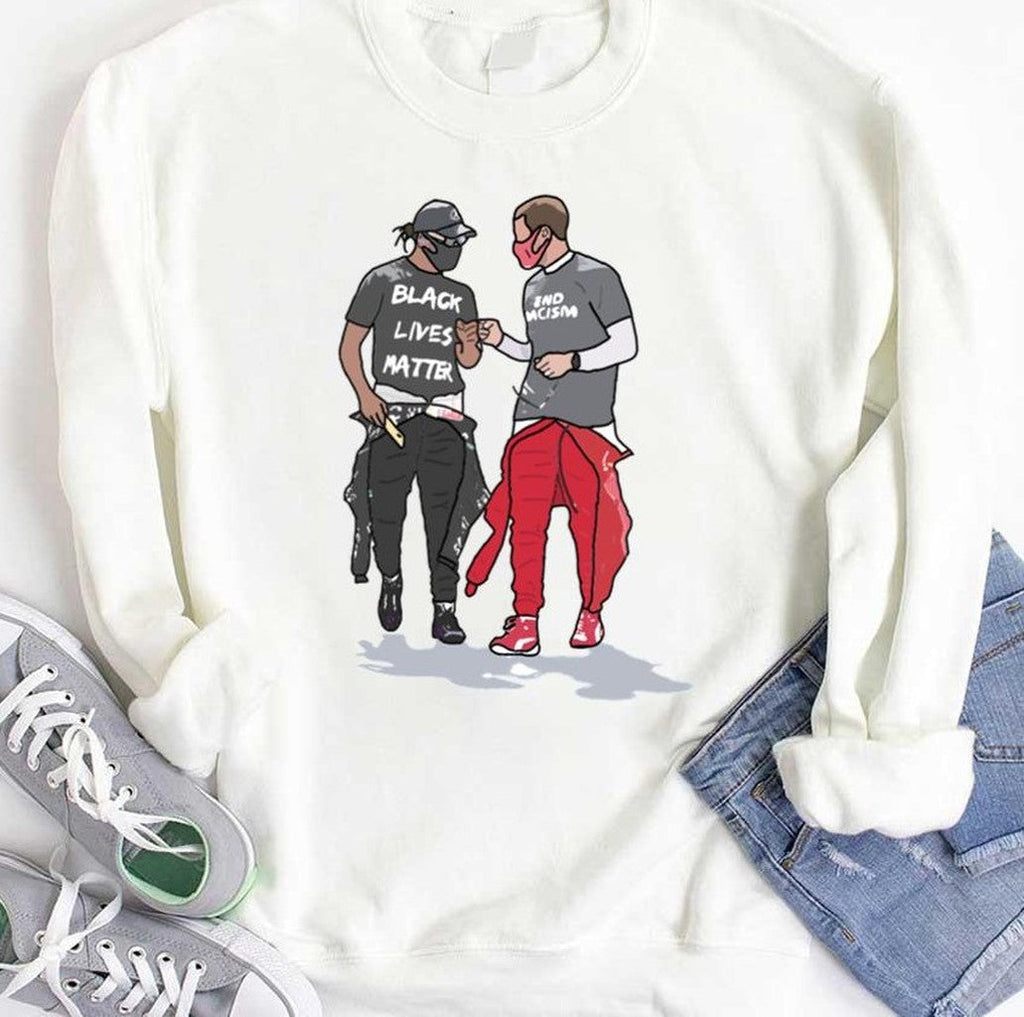 Sebastian Vettel X Lewis Hamilton Iconic Moment Unisex Hoodie