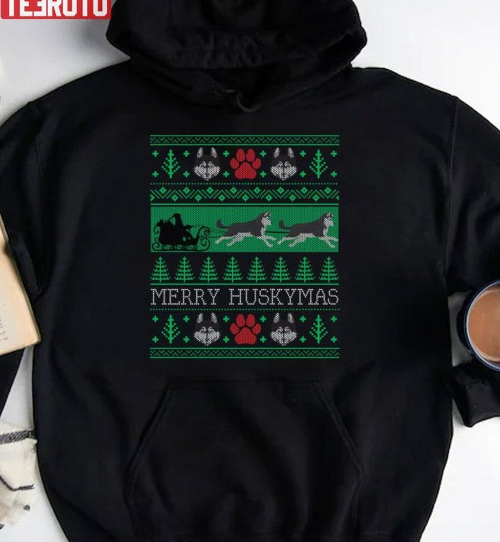 Siberian Husky Dog Funny Husky Christmas Unisex Sweatshirt