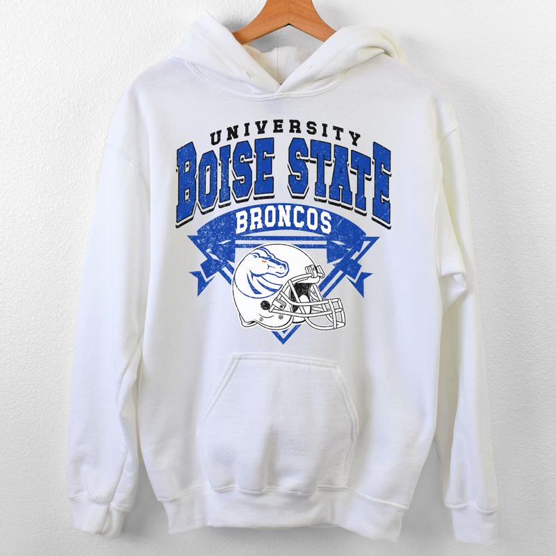 Boise State Broncos Vintage NCAA Sweatshirt, University Football Shirt, Classic Gift for Fans, Casual Wear, Unisex Cotton Comfortable Style, Sport