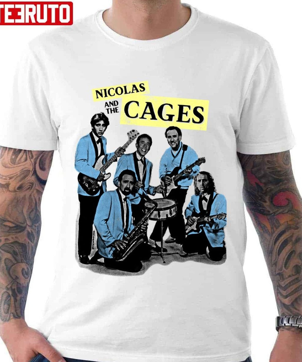 Nicolas And The Cages Nic Cage Band Design Unisex T-shirt