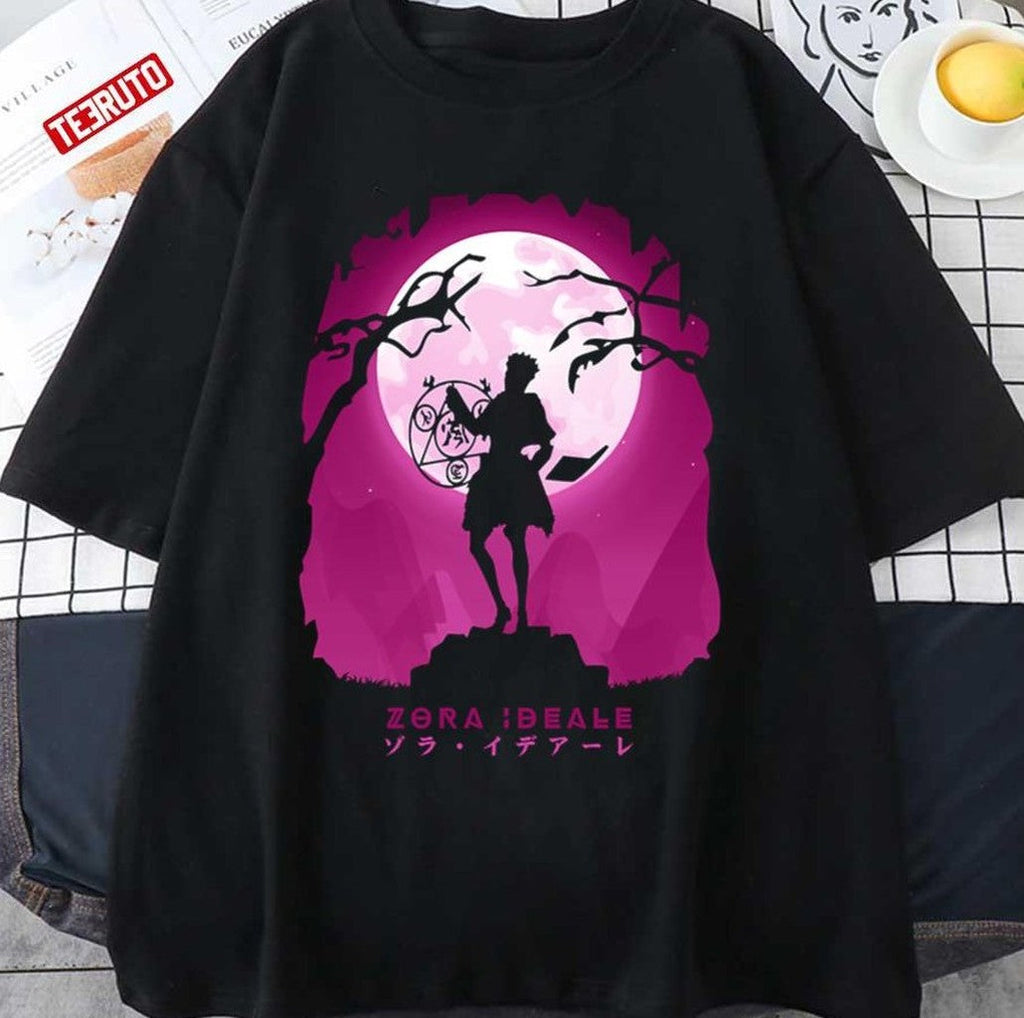 Silhouette Art Of Zora Ideale From Black Clover Series Unisex T-Shirt