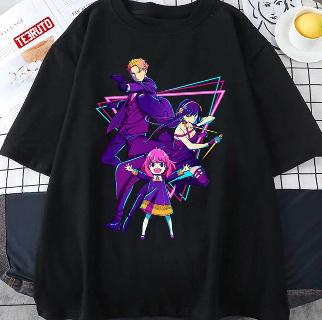 Neon Design Anime Spy X Family Unisex T-Shirt