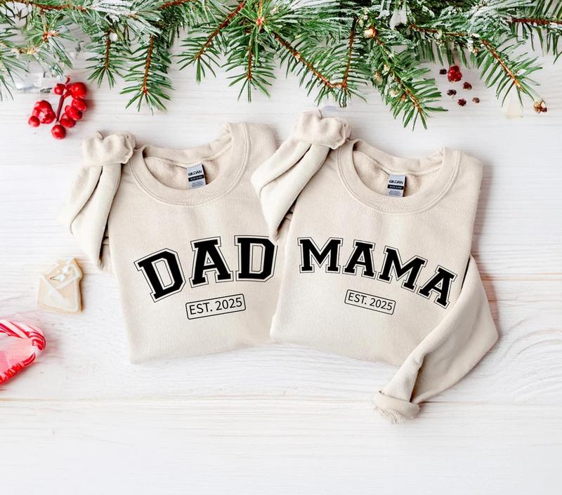 Dad Custom Est.2025 Sweatshirt, Gift For Dad Sweatshirt, New Dad Sweatshirt, Father's Day Gift