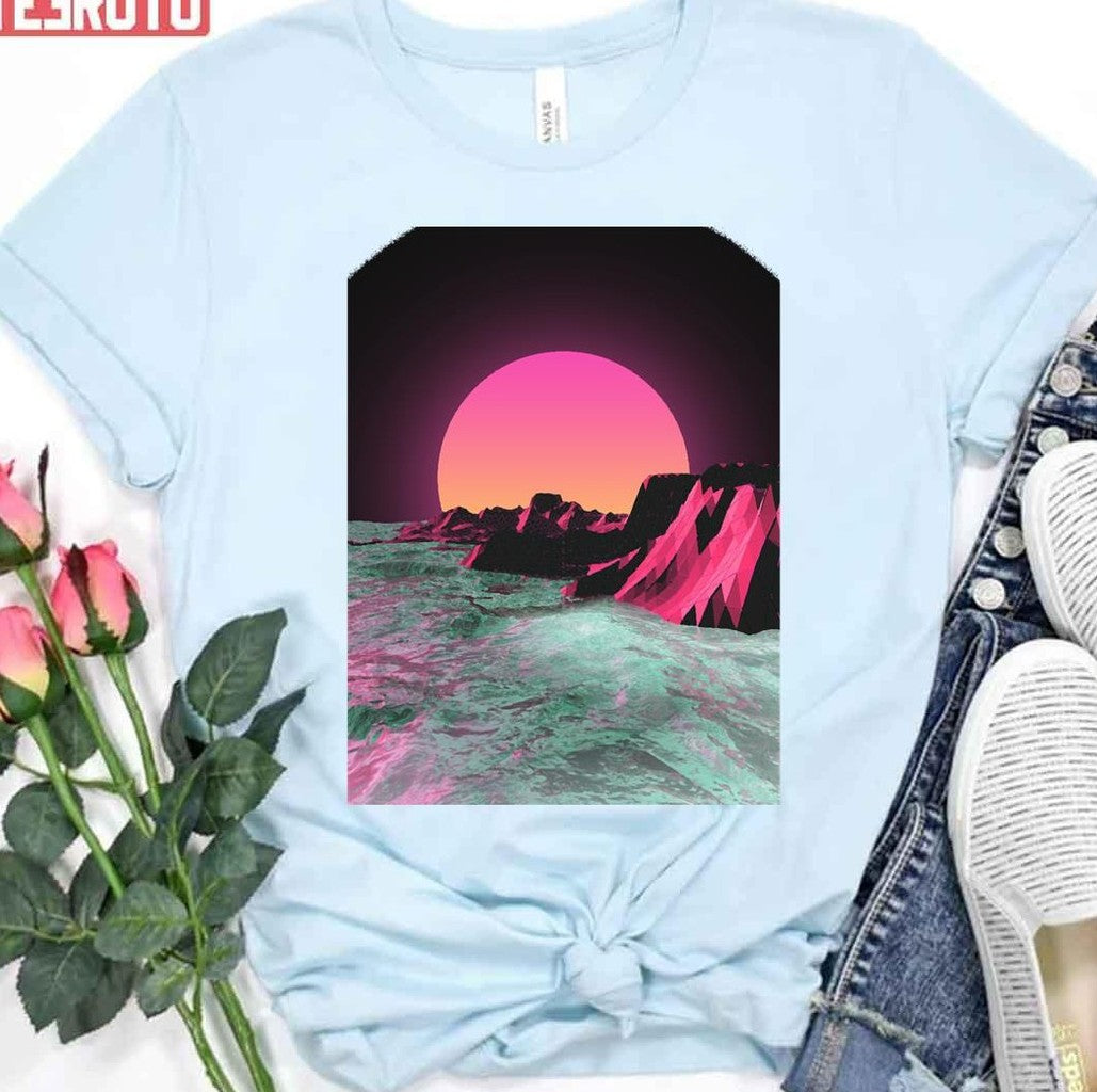 80's Sunset Sun Rise Vapor Unisex T-Shirt