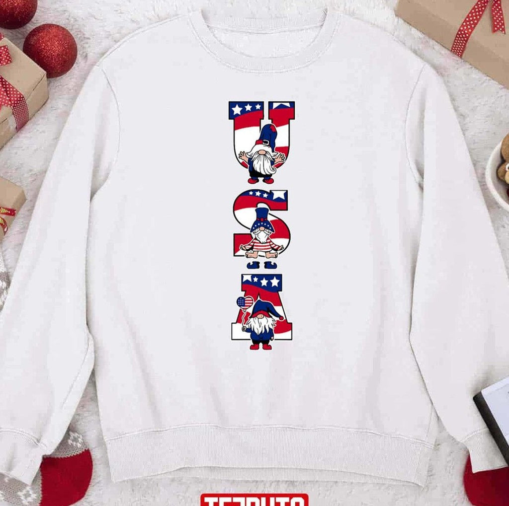 Patriotic Gnomes 4th Of July With Unisex Sweatshirt