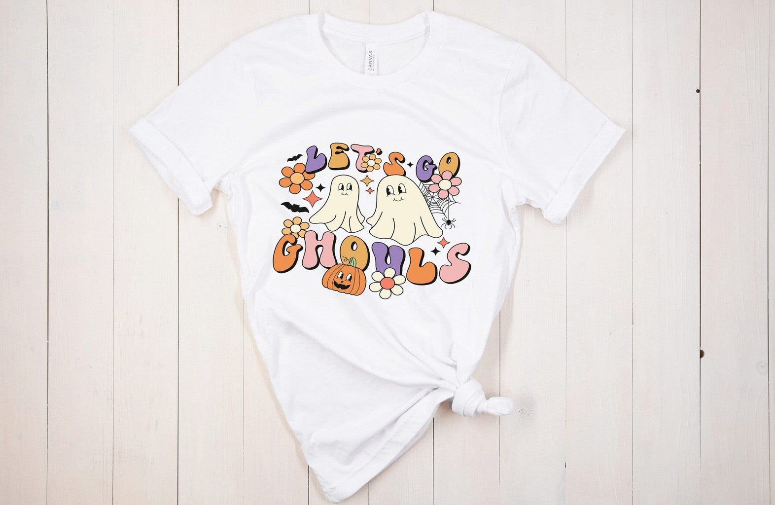 Retro Halloween Let's Go Ghouls Shirt