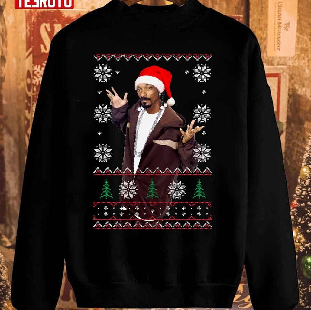 Snoop Christmas Snoop Dogg Ugly Christmas Unisex Sweatshirt