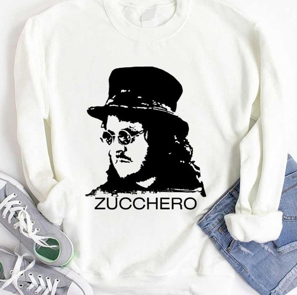 Potrait Singer Italian Bw Zucchero Unisex Hoodie
