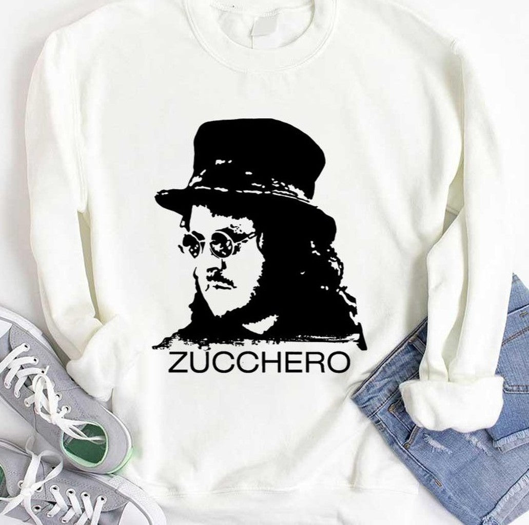 Potrait Singer Italian Bw Zucchero Unisex Hoodie