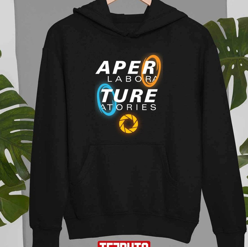 Portal Aperture Laboratories Science Logo With Portals Unisex T-shirt