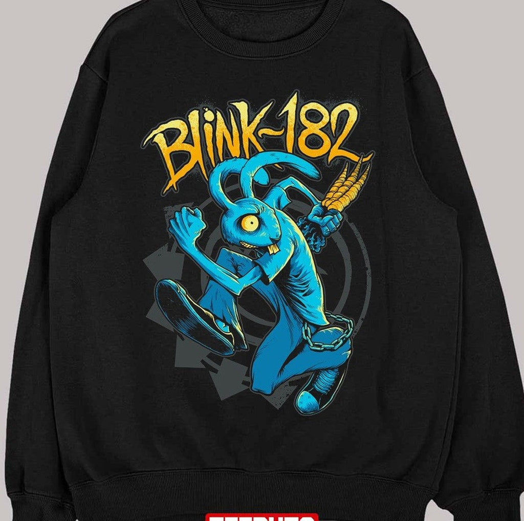 Rabbit Steal Carrot Illustration Blink 182 Band Unisex Sweatshirt