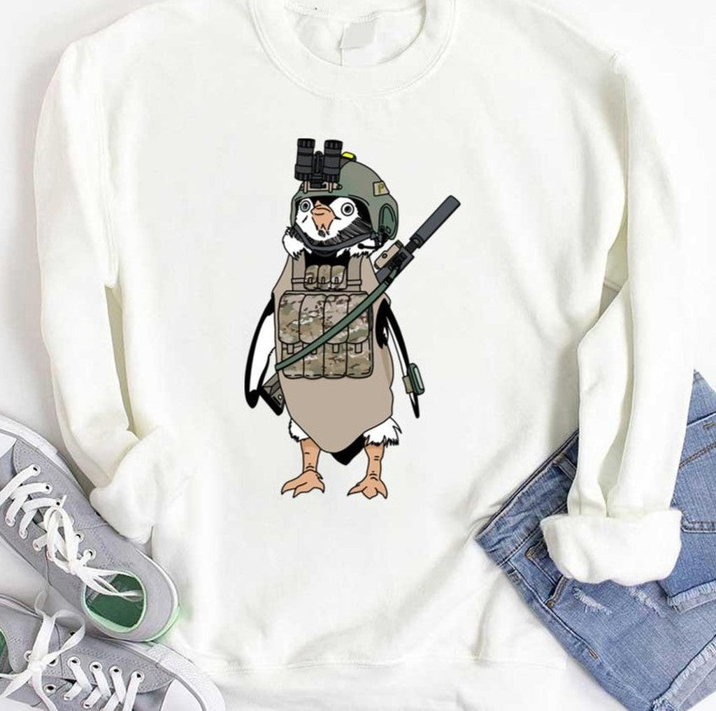 Tactical Penguin Tri Blend For Gamer Unisex T-Shirt
