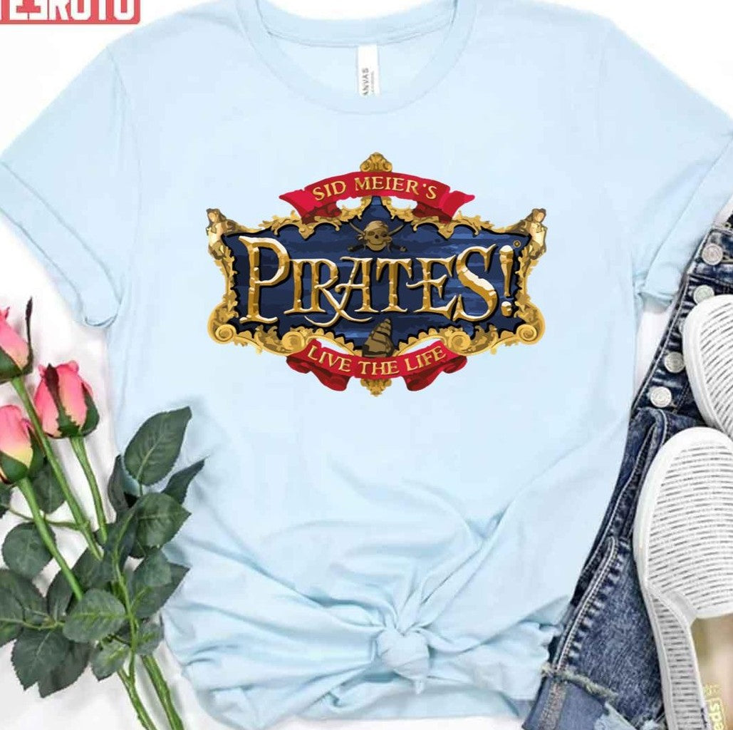 Sid Meier's Pirates Logo Pirates Of The Caribbean Unisex T-Shirt