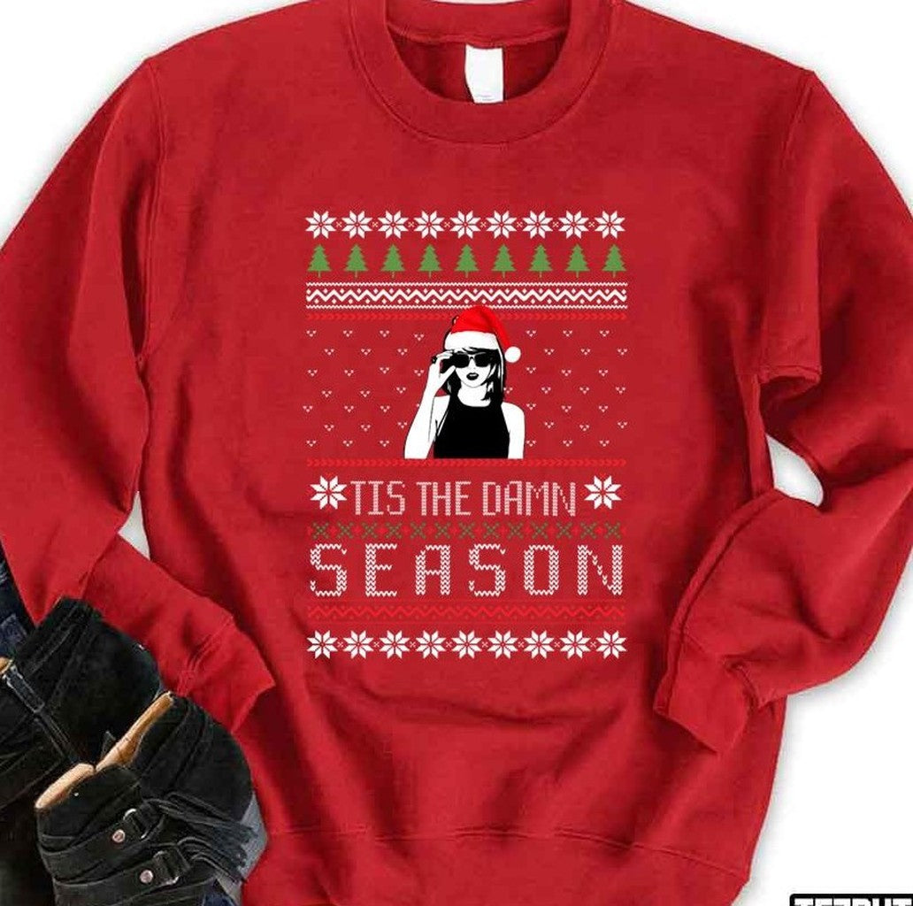 Taylor Tis The Damn Season Christmas Unisex Sweatshirt