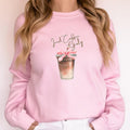 Iced Coffee Girly Sweatshirt, Iced Coffee Girl Crewneck, Coquette Coffee Shirt, Coquette Clothing, Coffee Lover Gift, Pink Bow Iced Coffee, Trendy Cof