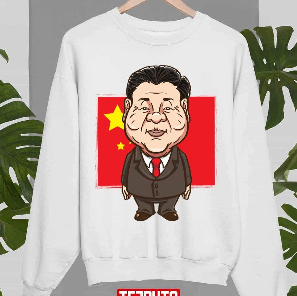 Politics Xi Jinping Portrait China Flag Unisex Sweatshirt