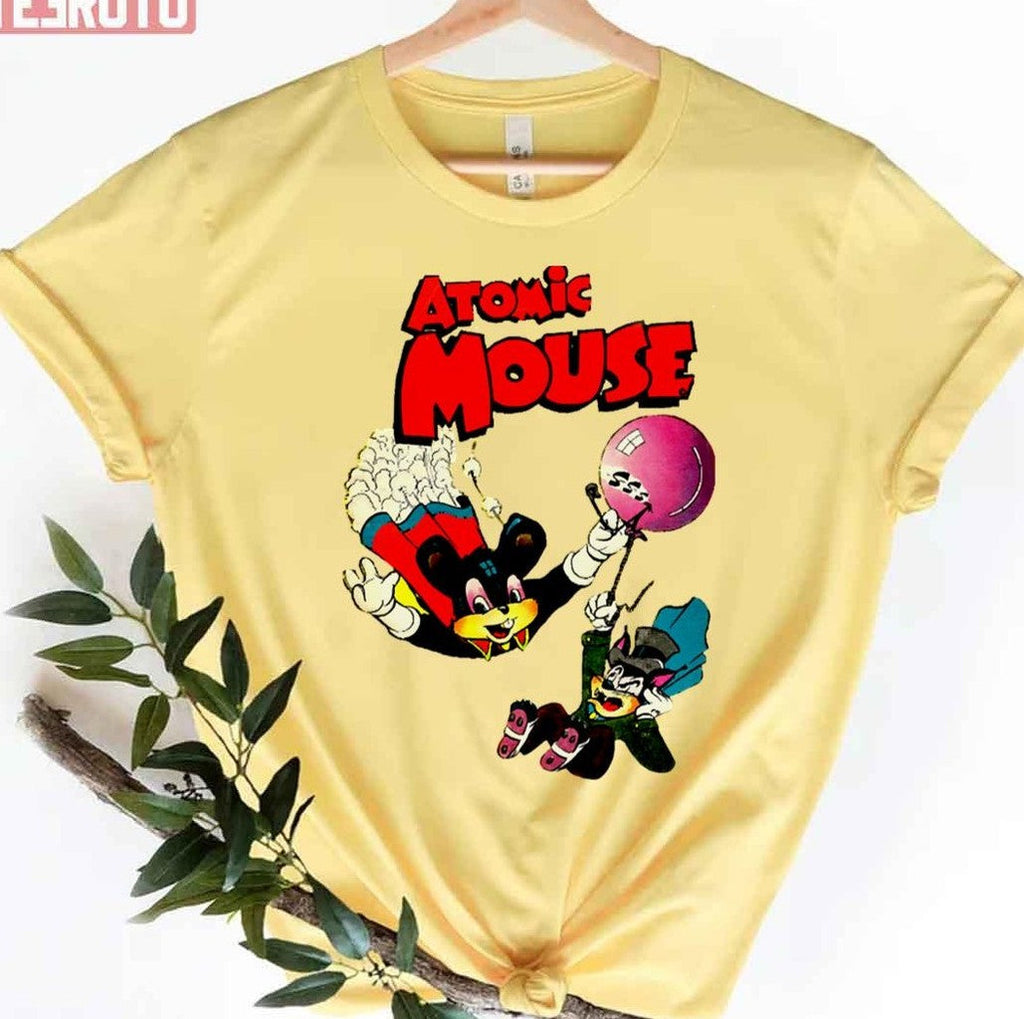 Atomic Mouse Carton Comic Book Hero Unisex T-Shirt