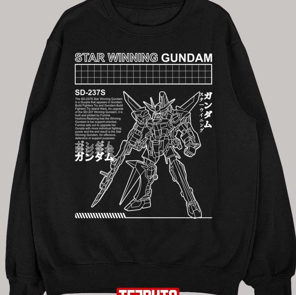 Star Winning Gundam Sd 237s Black White Unisex T-Shirt